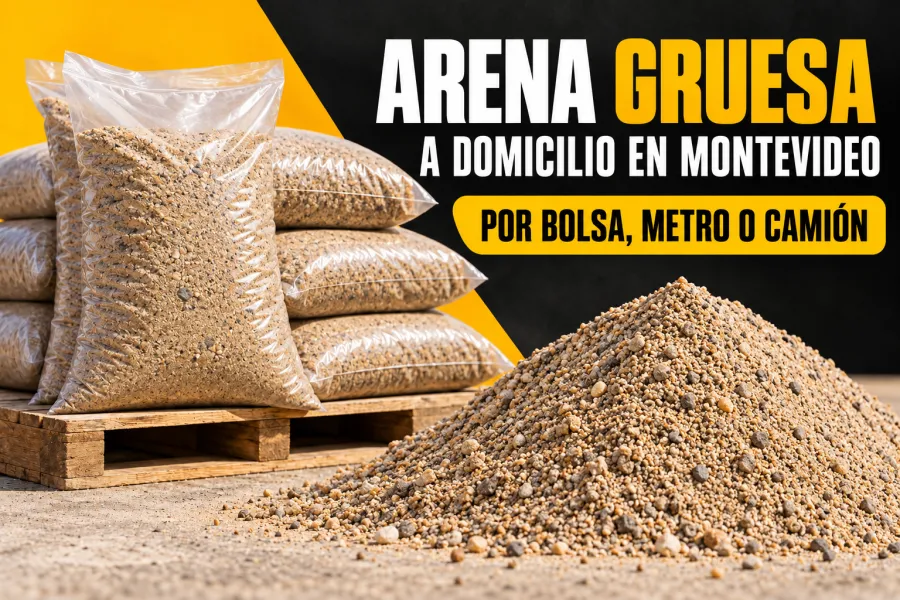 Arena gruesa a domicilio en Montevideo