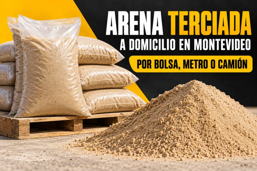 Arena terciada a domicilio en Montevideo