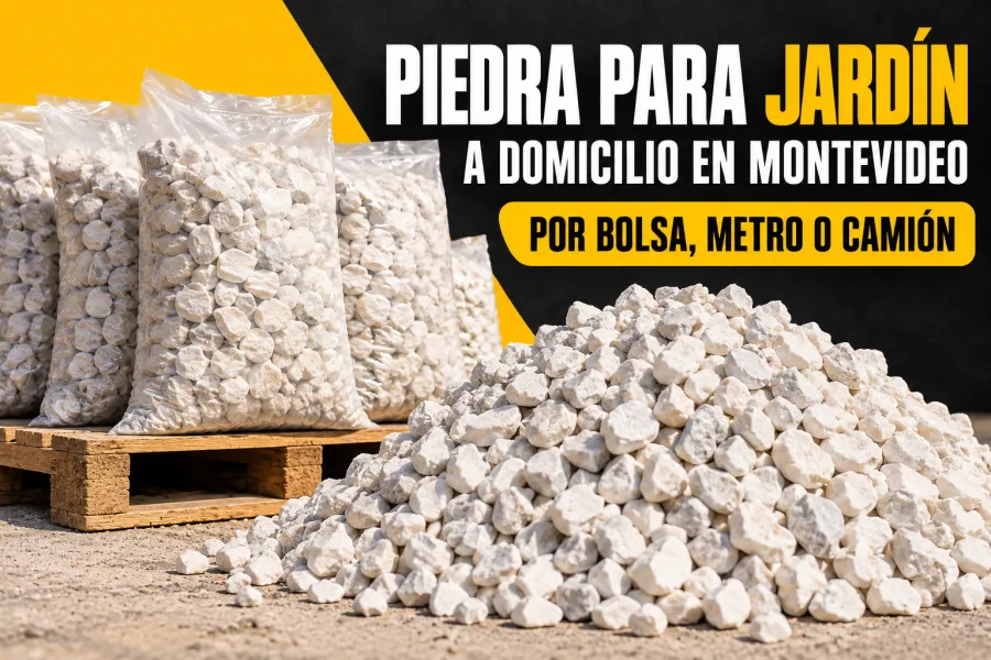 Piedra para jardín a domicilio en Montevideo