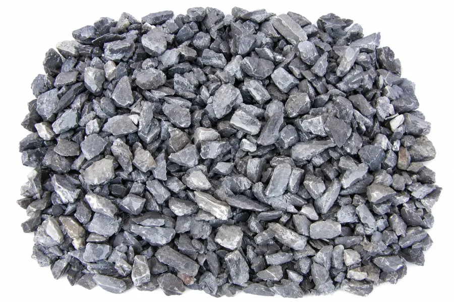 Piedra partida gris a granel