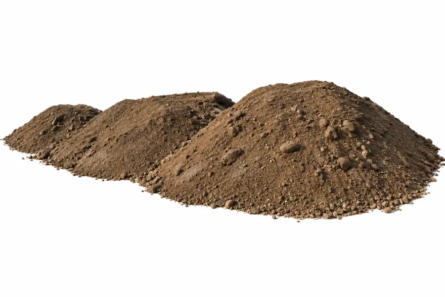 Pilas de material de relleno a granel