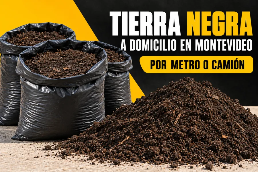 Tierra negra a domicilio en Montevideo
